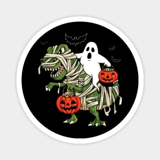 Ghost Riding Dinosaur Halloween Costume Magnet